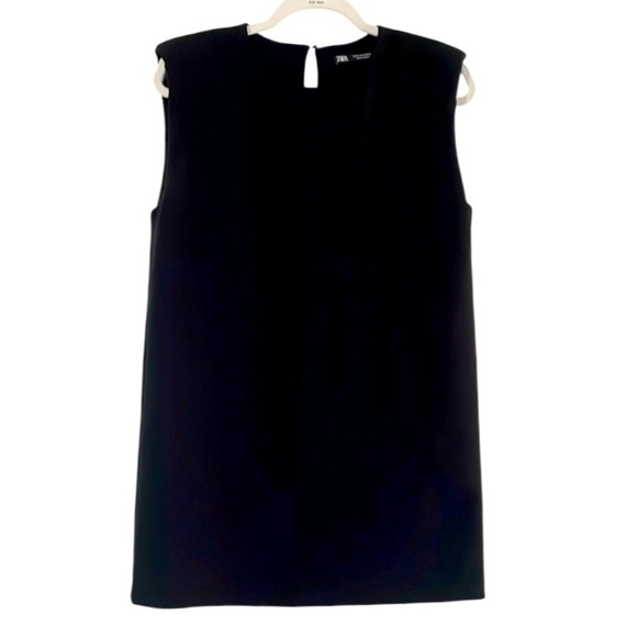 Zara Sleeveless Shift dress Black Size M Classy Minimalist Basic Versatile - Picture 11 of 11